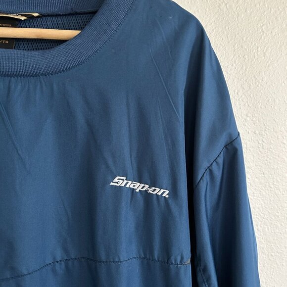 North End Jacket Snap On Tools Logo Vented Pullover Windbreaker Blue - Picture 2 of 10